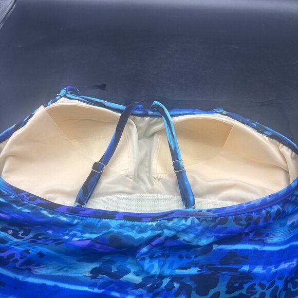 TrimShaper Women’s  Farrah Bengal One Piece Romper Swimsuit Sz 20W - Picture 6 of 12